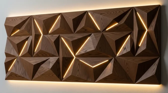 3d wall แผ่นผนังสามมิติ ไม้ HMR เซาะร่อง: ผนังบ้านให้เหนือ